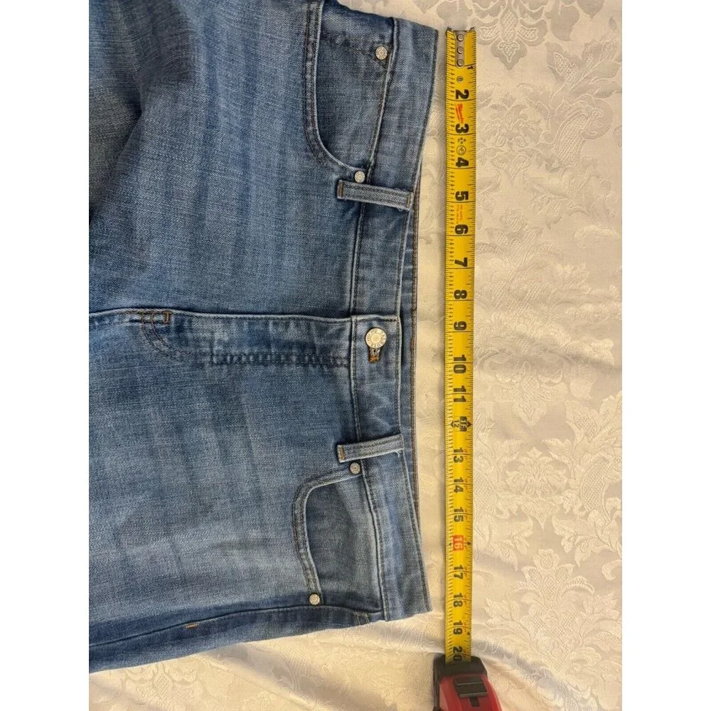 Talbots Slim Ankle Blue Jeans Size 14 Mid Rise Panama Wash‎ Stretch